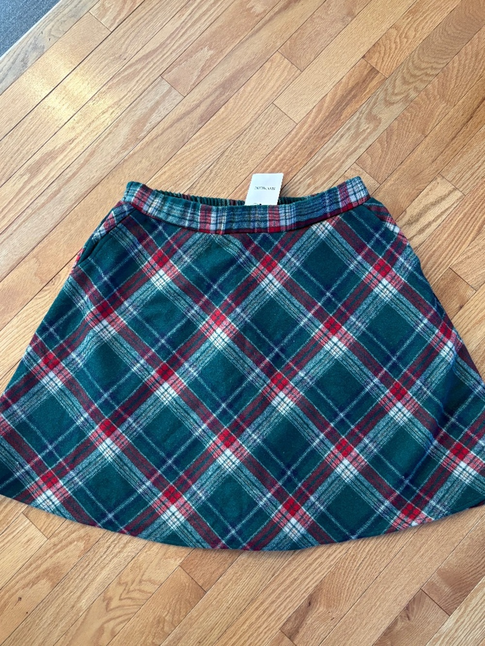Bloomchic Green & Red Plaid A-Line Skirt – Size X – NWT